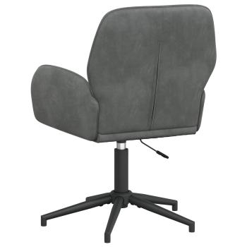 Bürostühle 2 Stk. 54 x 55 x 90 cm Dunkelgrau Samt