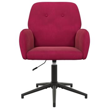 Bürostühle 2 Stk. 54 x 55 x 90 cm Weinrot Samt