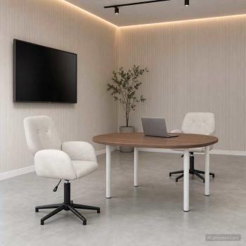 ARDEBO.de - Drehstühle 2 Stk. 54 x 55 x 90 cm Creme Samt