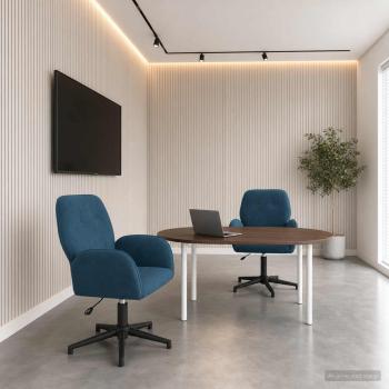 ARDEBO.de - Bürostühle 2 Stk. 54 x 55 x 90 cm Blau Samt