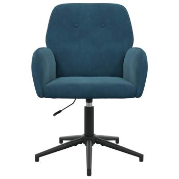 Bürostühle 2 Stk. 54 x 55 x 90 cm Blau Samt
