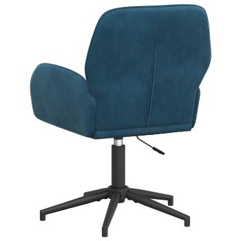 Bürostühle 2 Stk. 54 x 55 x 90 cm Blau Samt