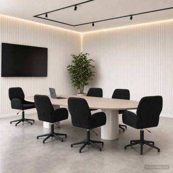 ARDEBO.de - Bürostühle 6 Stk. 54 x 55 x 90 cm Schwarz Samt