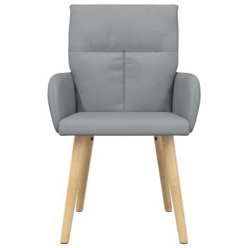 Esszimmerstühle 4 Stk. Stoff Hellgrau 60 x 56 x 96 cm