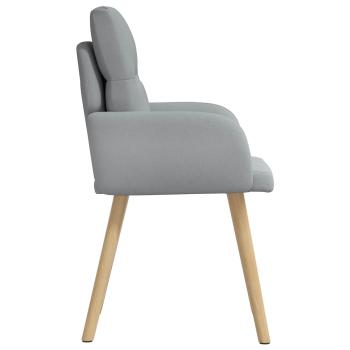 Esszimmerstühle 4 Stk. Stoff Hellgrau 60 x 56 x 96 cm