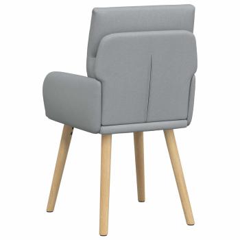 Esszimmerstühle 4 Stk. Stoff Hellgrau 60 x 56 x 96 cm