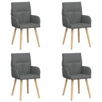 Esszimmerstühle 4 Stk. Stoff Dunkelgrau 60 x 56 x 96 cm