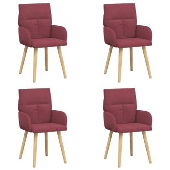 Esszimmerstühle 4 Stk. Stoff Weinrot 60 x 56 x 96 cm