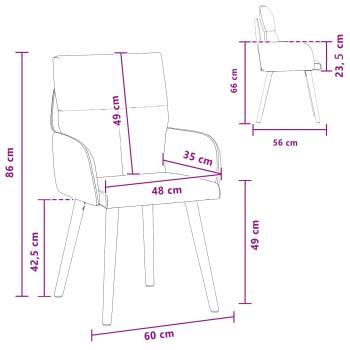 Esszimmerstühle 4 Stk. Stoff Weinrot 60 x 56 x 96 cm
