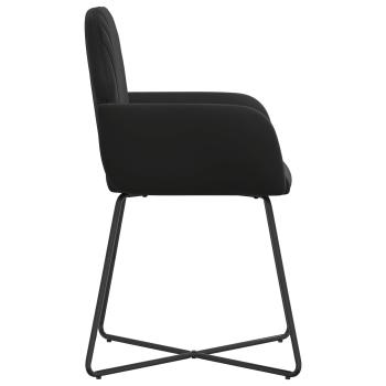 Esszimmerstühle 4 Stk. Samt Schwarz 55 x 50 x 84 cm