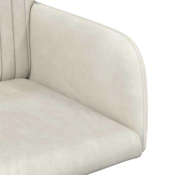 Esszimmerstühle 6 Stk. Samt Creme 55 x 50 x 84 cm
