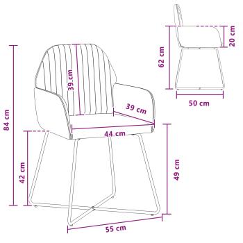 Esszimmerstühle 6 Stk. Samt Creme 55 x 50 x 84 cm