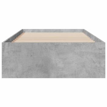 Bettrahmen mit Schubladen mit Speicher Betongrau Holzwerkstoff