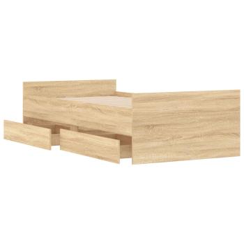 Bettrahmen Sonoma-Eiche Holzwerkstoff