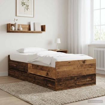 ARDEBO.de - Bettrahmen Altholz Holzwerkstoff
