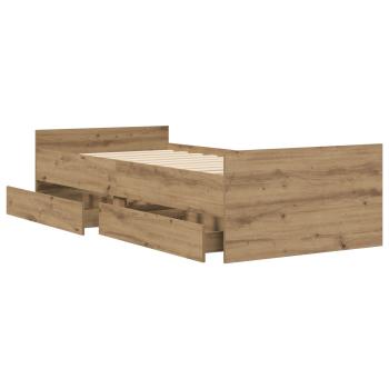 Bettrahmen Kunsthandwerk Eiche Holzwerkstoff
