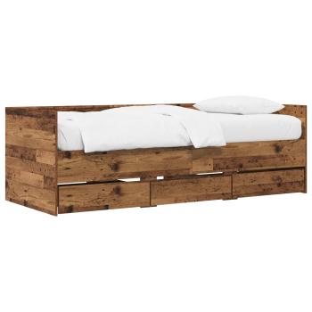 Tagesbett mit Schubladen mit Kopfteil Altholz Holzwerkstoff