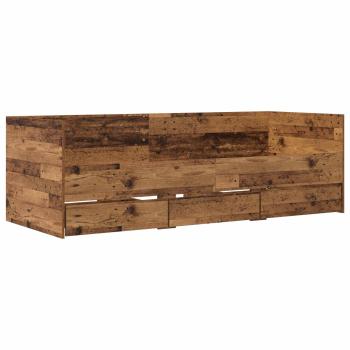 Tagesbett mit Schubladen mit Kopfteil Altholz Holzwerkstoff