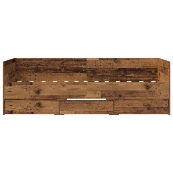 Tagesbett mit Schubladen mit Kopfteil Altholz Holzwerkstoff