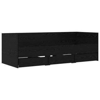 Tagesbett mit Schubladen Schwarze Eiche Holzwerkstoff