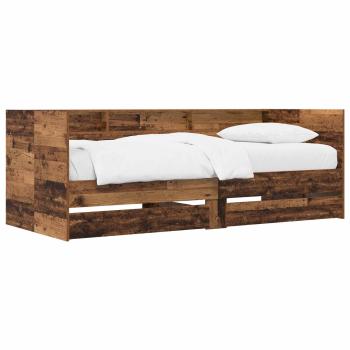 Tagesbett mit Schubladen mit Regal Altholz Holzwerkstoff