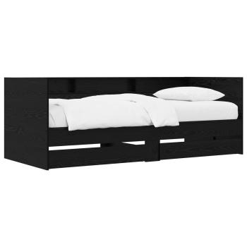 Tagesbett mit Schubladen mit Regal Schwarze Eiche Holzwerkstoff