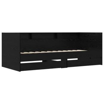 Tagesbett mit Schubladen mit Regal Schwarze Eiche Holzwerkstoff