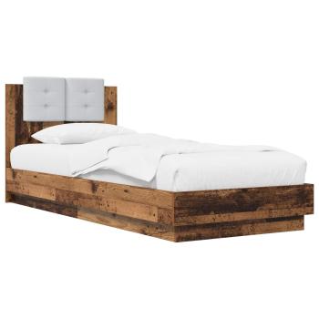Bettgestell mit Kopfteil Altholz Holzwerkstoff