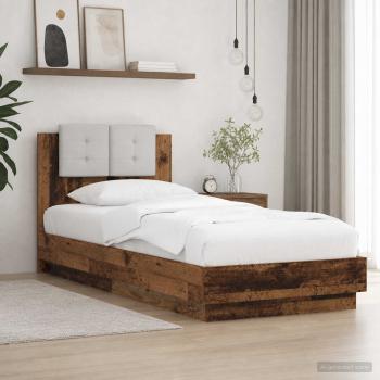 Bettgestell mit Kopfteil Altholz Holzwerkstoff