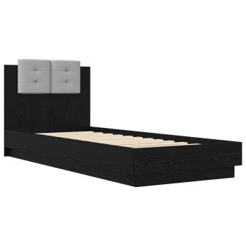 Bettgestell mit Kopfteil Schwarze Eiche Holzwerkstoff