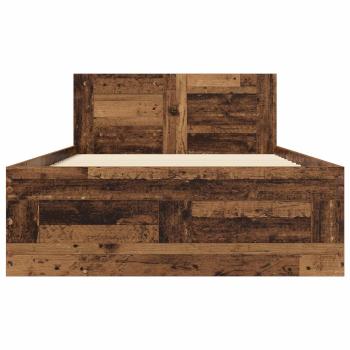 Bettrahmen mit Schubladen 2 stk. Altholz Holzwerkstoff