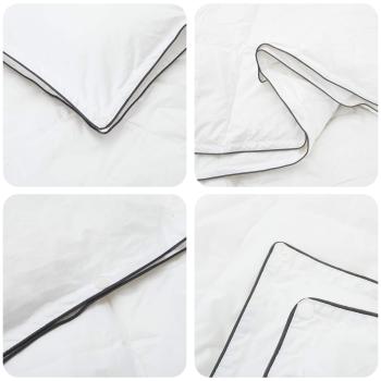 Bettwäsche-Set Weiß 155 x 200 cm Baumwolle, Bambus, Polyester