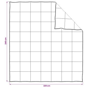 Bettwäsche-Set Weiß 220 x 240 cm Baumwolle, Bambus, Polyester