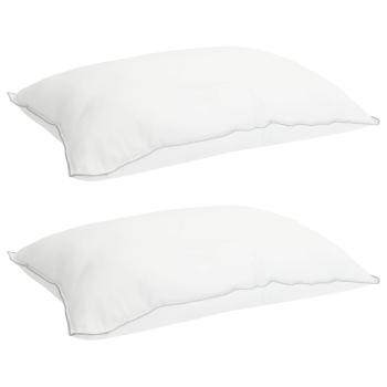 Bettwäsche-Set mit Kissen Weiß 135 x 220 cm Polyester, Bambus