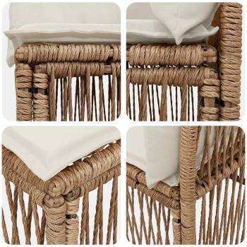 Gartensofa-set 8 stk. Beige Poly-Rattan