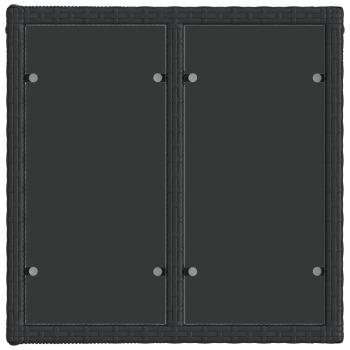 Gartensofa-set 9 stk. Schwarz Poly-Rattan