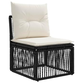 Gartensofa-set 13 stk. Schwarz Poly-Rattan
