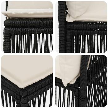 Gartensofa-set 13 stk. Schwarz Poly-Rattan