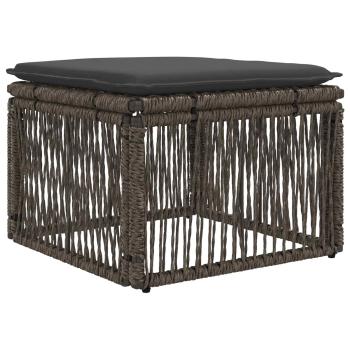Gartensofa-set 10 stk. Grau und Dunkelgrau Poly-Rattan