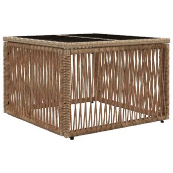 Gartensofa-set 5 Stk. Beige Poly-Rattan