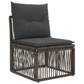 Gartensofa-set 4 Stk. Grau Poly-Rattan