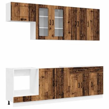 Kücheneinheit KALMAR 8 stk. Altholz Holzwerkstoff