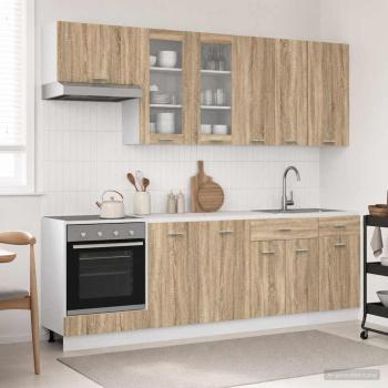 ARDEBO.de - Kücheneinheit LYON 8 stk. Sonoma-Eiche Holzwerkstoff