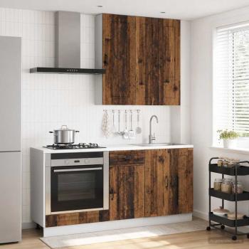 ARDEBO.de - Kücheneinheit KALMAR 5 stk. Altholz Holzwerkstoff