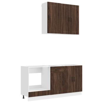 Kücheneinheit LUCCA 5 stk. Brauneiche Holzwerkstoff