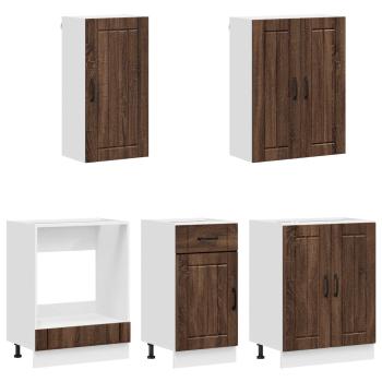 Kücheneinheit LUCCA 5 stk. Brauneiche Holzwerkstoff