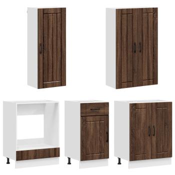 Kücheneinheit LUCCA 5 stk. Brauneiche Holzwerkstoff