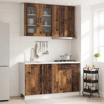 ARDEBO.de - Kücheneinheit KALMAR 4 stk. Altholz Holzwerkstoff