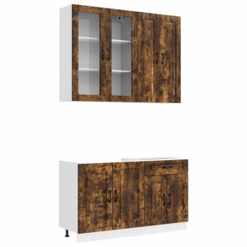 Kücheneinheit KALMAR 4 stk. Geräucherte Eiche Holzwerkstoff