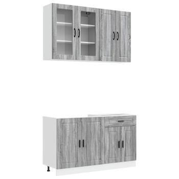 K?cheneinheit PORTO 4 stk. Grau Sonoma Holzwerkstoff